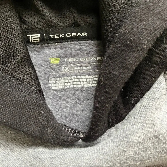 Tek Gear Boys Size 8 Black and Gray Ragland Hoodie - Picture 4 of 5